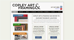 Desktop Screenshot of copleyframing.com